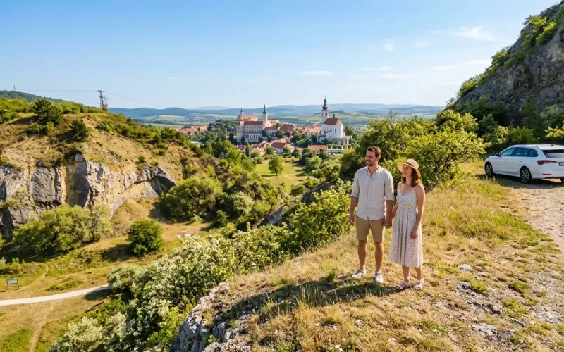 Ilustrace autoturistiky v okolí Hotelu Zetocha