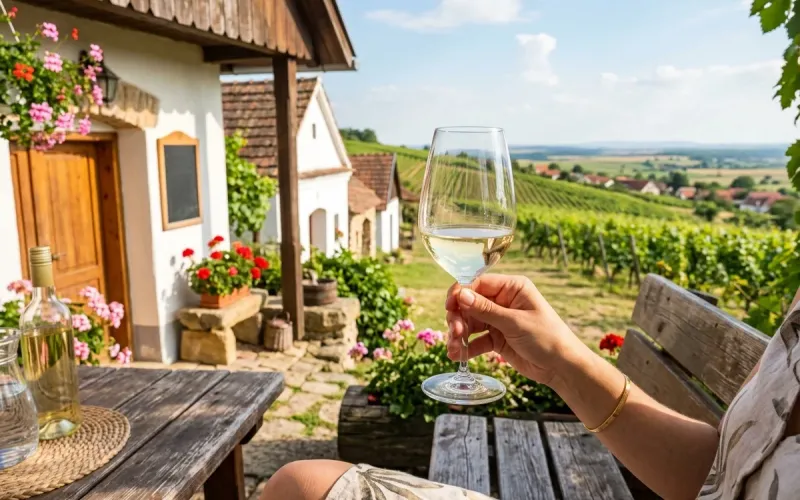 Ilustrace vinařské turistiky v okolí Hotelu Zetocha